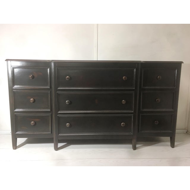 Black Distressed Farmhouse Dresser Buffet Credenza Chairish