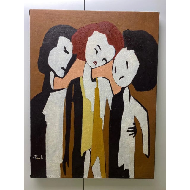 Gilbert Pauli, Enfance Déchirée, 1997, Oil on Canvas For Sale - Image 4 of 9