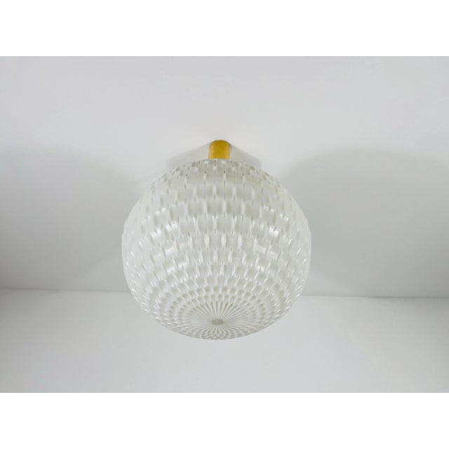 Mid-Century Modern White Pendant Lamp by Aloys Gangkofner for Peill and Putzler, 1970s For Sale - Image 3 of 8