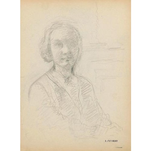 Portrait of a Woman is an original pencil drawing realized by Serge Fontinsky (1887-1971) in the half of the 20th Century....