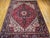 Vintage Persian Heriz Rug, Hand-Knotted Wool, Geometric Medallion Pattern, Red & Navy, 8x11 For Sale - Image 10 of 10