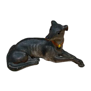 Antique Terracotta Greyhound Sculpture