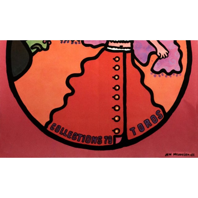 Illustration 1978 Boutique Paris for Collection Projekt - Mlodozeniec (Fancy Woman With Green Man) For Sale - Image 3 of 3