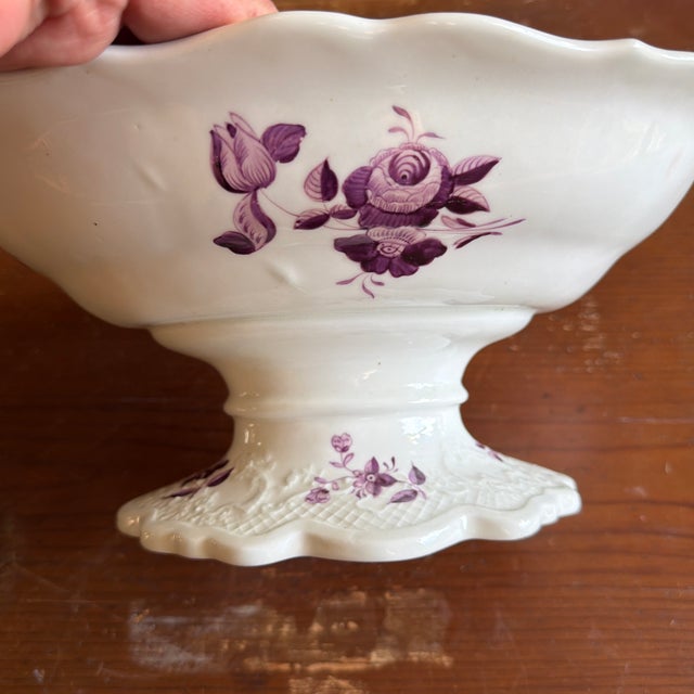 Rose Rare Job Ridgway Cauldon Place Compote, Pattern B1154, Newly Discovered Pattern, Circa 1808-1814 For Sale - Image 8 of 12
