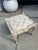 Mid 20th Century Vintage Faux Bois Wood Stool With Newly Upholstered Seat For Sale - Image 5 of 9