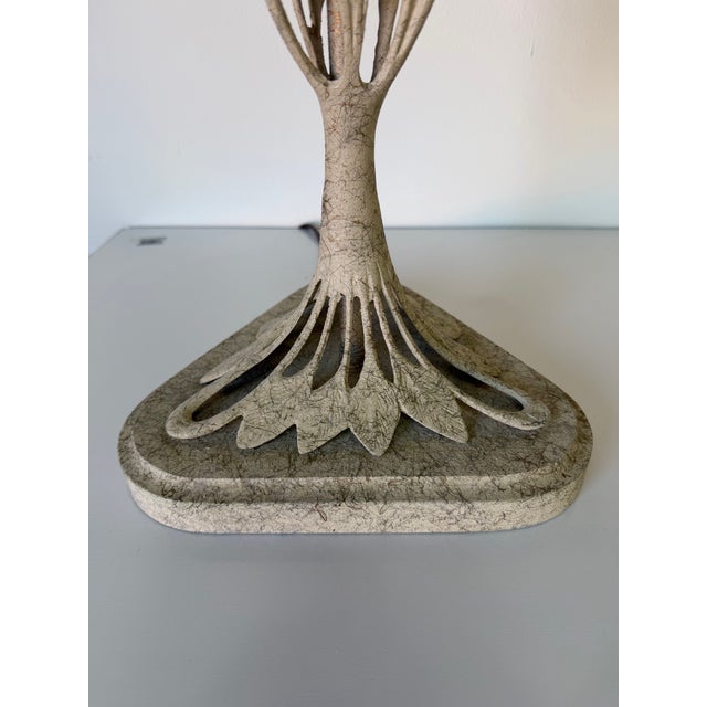 Beige 1980s Frederick Cooper Organic Modern Table Lamps With Shades – A Pair For Sale - Image 8 of 11