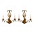 Pair of Vintage Hollywood Regency Gilt Metal 3-Light Sconces For Sale