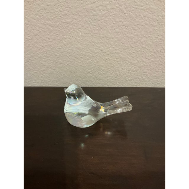 Beautiful Clear Iridescent Glass Bird For Sale - Image 4 of 8