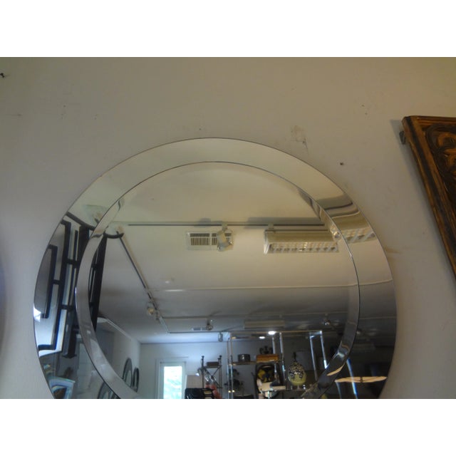 Italian Modern Fontana Arte Inspired Beveled Mirror For Sale In Houston - Image 6 of 10