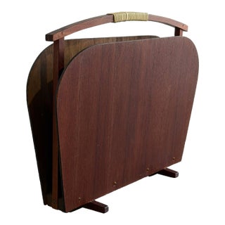 Teak Magazine Holder Danish Mid-Century Modern Vintage For Sale