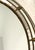 Hollywood Regency Oval Wall Mirror With Brass Accents For Sale - Image 9 of 12