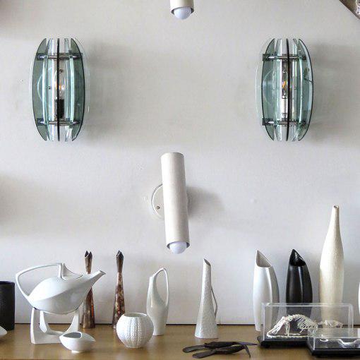 Pair of Italian Glass Wall Lights by Veca Chairish