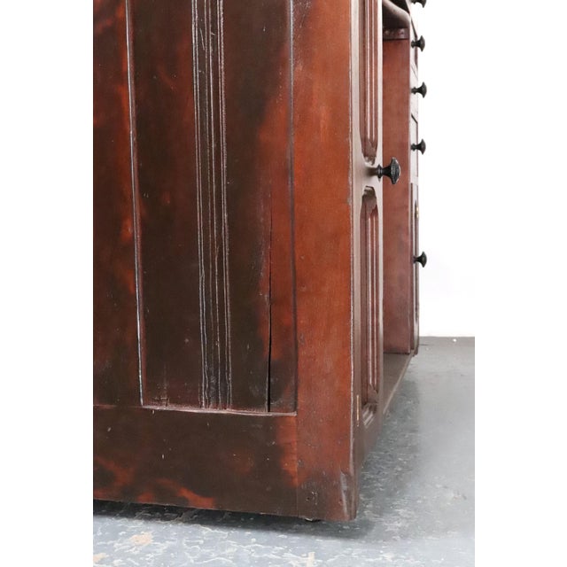 Antique Roll Top Watchmaker's Workbench on Casters For Sale - Image 13 of 15