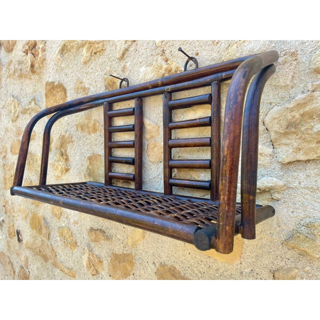 Mid- Century, Bamboo & Rattan Wall Shelf, 1960s For Sale - Image 10 of 18