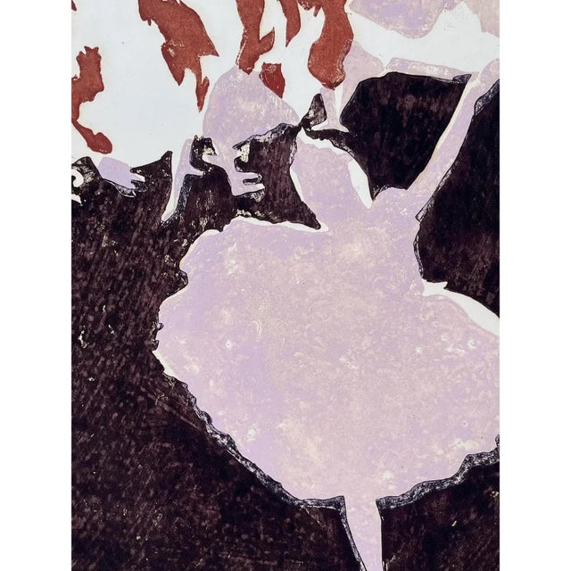1970s Expressionist Mixed Media Art of a Ballerina by Cathal Brendan O'Toole For Sale - Image 5 of 6