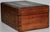 Traditional Early 20th Century Walnut and Cedar Wooden Inlay Box With Leather Hinges For Sale - Image 3 of 10