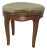 Vintage French Provincial Swivel Stool in Cherry With Sage Velvet, Cabriole Legs, 1950s–1970s For Sale