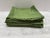 Vintage set of eight cotton linen deep green fabric napkins. Green is so neutral it makes a beautiful pop of color with...
