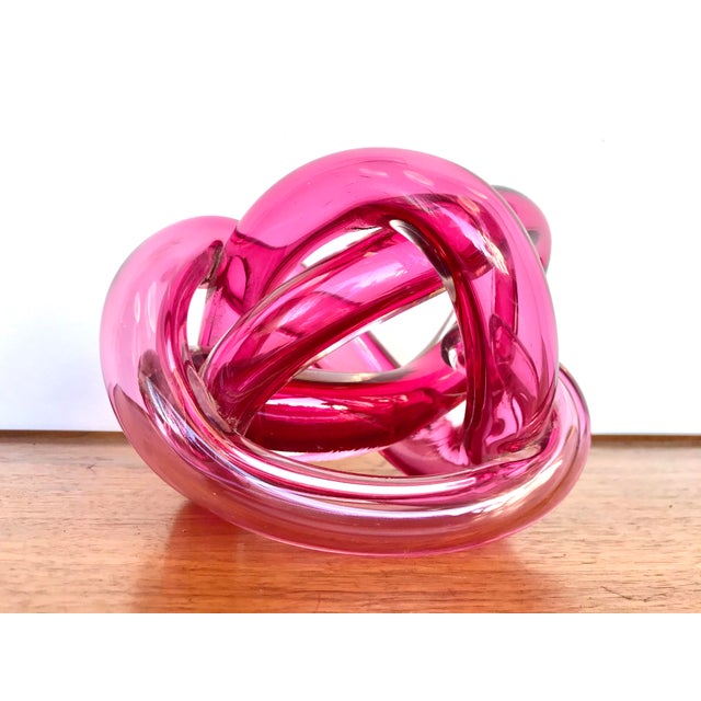 Pink Glass Knot Sculpture Chairish