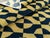 Galerie Shabab Collection Mid-20th Century Handmade Turkish Art Deco Accent Rug in Yellow and Blue For Sale - Image 10 of 10