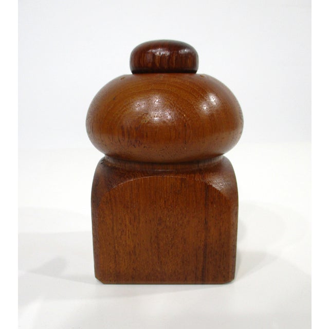 Wood Mid 20th Century Dansk Jens Quistgaard Wooden Salt and Pepper Mill Shaker Denmark For Sale - Image 7 of 7