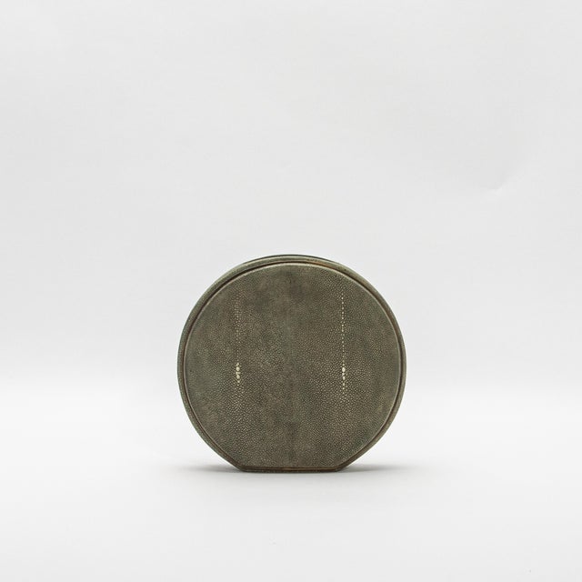2020s Shagreen Vase With Brass Details by R&y Augousti For Sale - Image 5 of 7