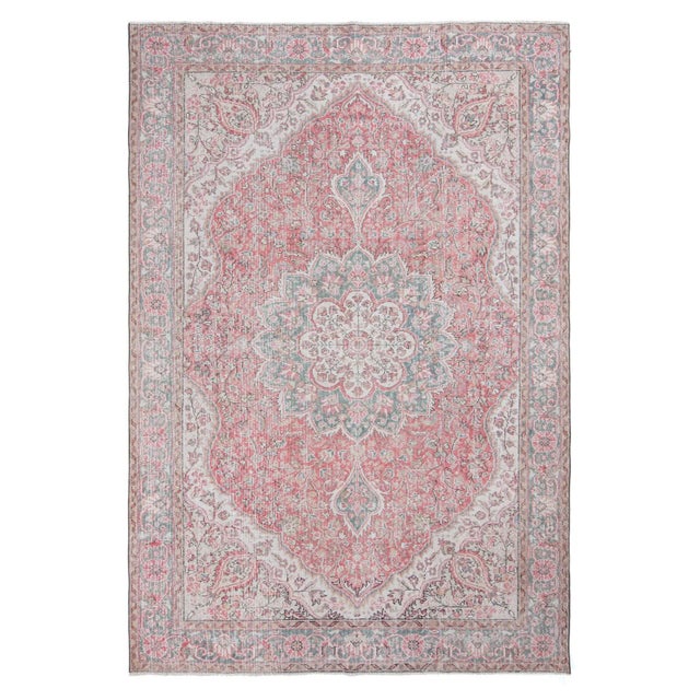 1960s Vintage Floral Oushak Rug - 6′10″ × 10′2″ For Sale In Los Angeles - Image 6 of 6