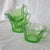 Uranium Glass Set of 4 Green Tea Cups Early 20th Century For Sale - Image 4 of 18
