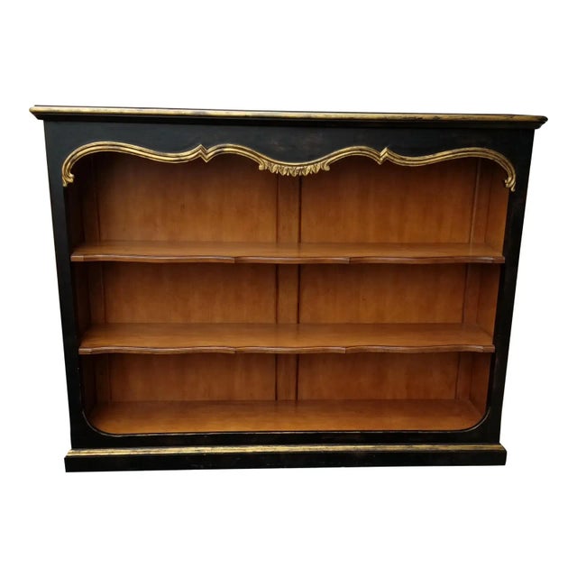 Wood Late 20th Century Louis XV Style Solid Wood Bibliotheque For Sale - Image 7 of 7