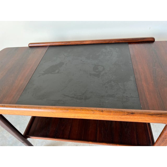 1960s Swedish Teak Sliding Top Bar Cart or Tea Trolley by Yngve Ekström for Kallemo/ Sold For Sale - Image 5 of 12