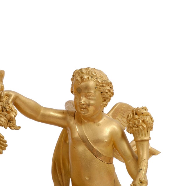 Fire-Gilt Clock from Denière Paris, France, 1800s For Sale - Image 11 of 16