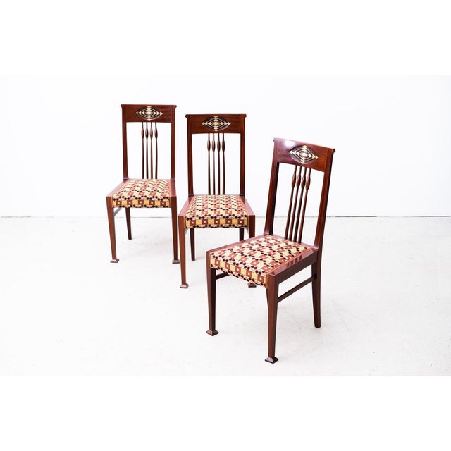 Art Nouveau Living Room Set by Julius & Josef Herrmann, Vienna, 1905, Set of 5 For Sale - Image 3 of 18