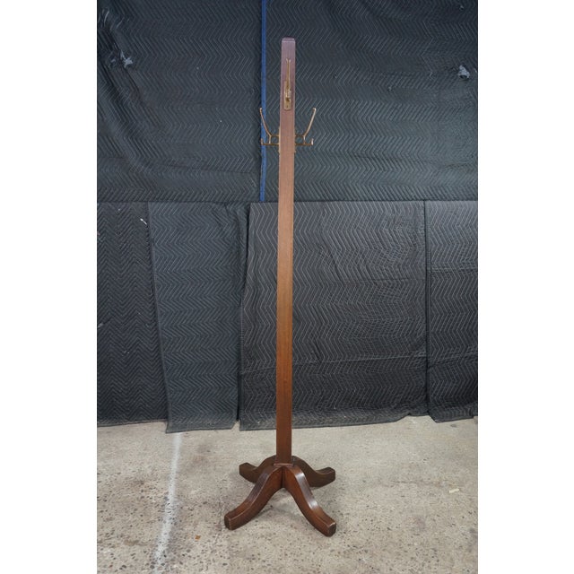 Late 19th Century Antique b.l. Marble Chair Co Mission Arts & Crafts Oak Coat Hat Hall Tree 73" For Sale - Image 5 of 17