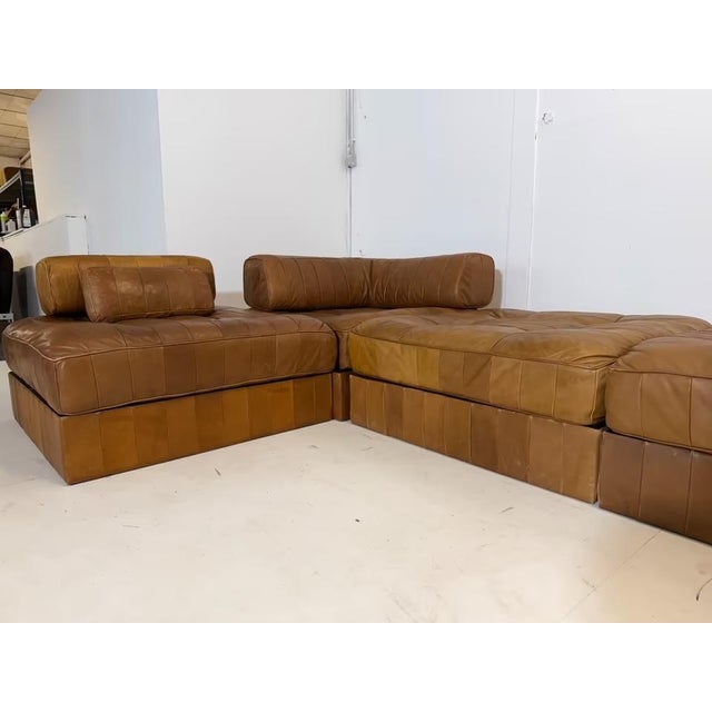 DS-88 Leather Living Room Sectional Patchwork Sofa from de Sede, Set of 4 For Sale - Image 10 of 18