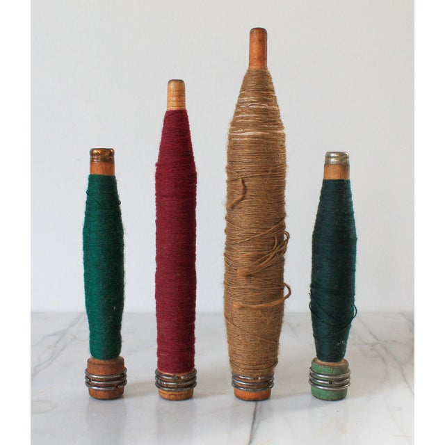 Antique Wooden Bobbin Spools S/15 For Sale In Milwaukee - Image 6 of 6