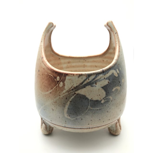 Signed Studio Pottery Sculptural Cachepot For Sale - Image 12 of 12