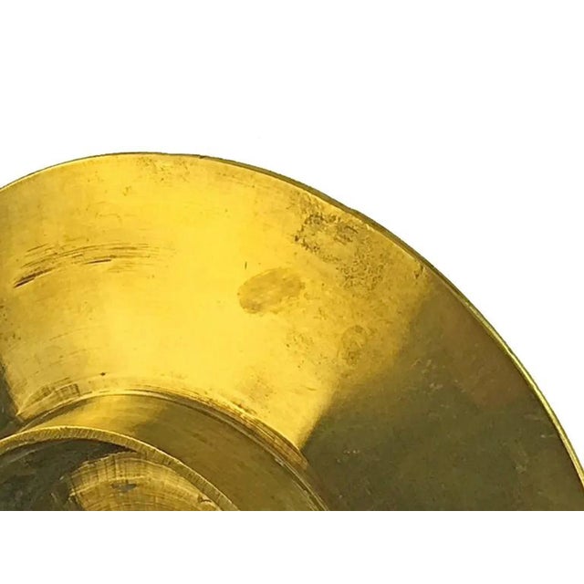 Metal French Brass Candleholder, 1950s For Sale - Image 7 of 10