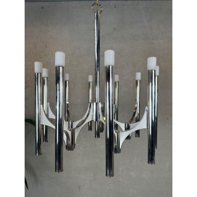 Vintage Orbit Chandelier by Gaetano Sciolari, 1960s For Sale - Image 10 of 10