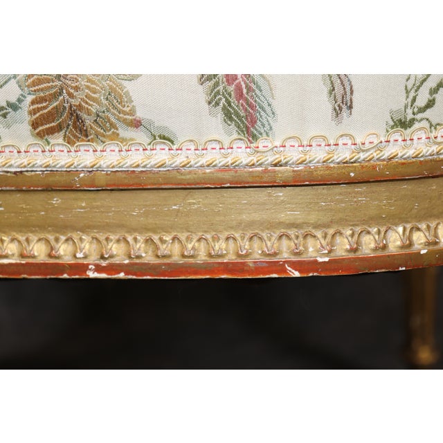 Pair 19th C. French Louis XVI Style Carved Giltwood Armchairs For Sale - Image 16 of 18