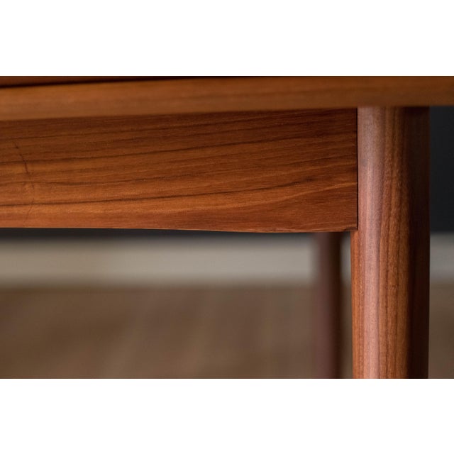 Danish Modern Teak Expandable Draw Leaf Dining Table For Sale - Image 16 of 16