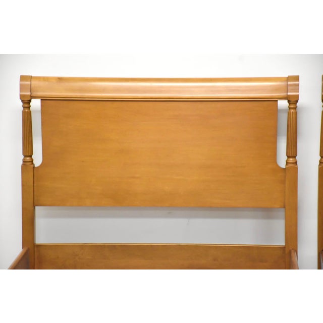 Solid Maple Traditional Sleigh Beds a Pair Chairish