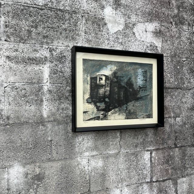 Renzo Vespignani "The Train" Framed Numbered and Hand Signed Lithograph, 1962 For Sale - Image 11 of 16