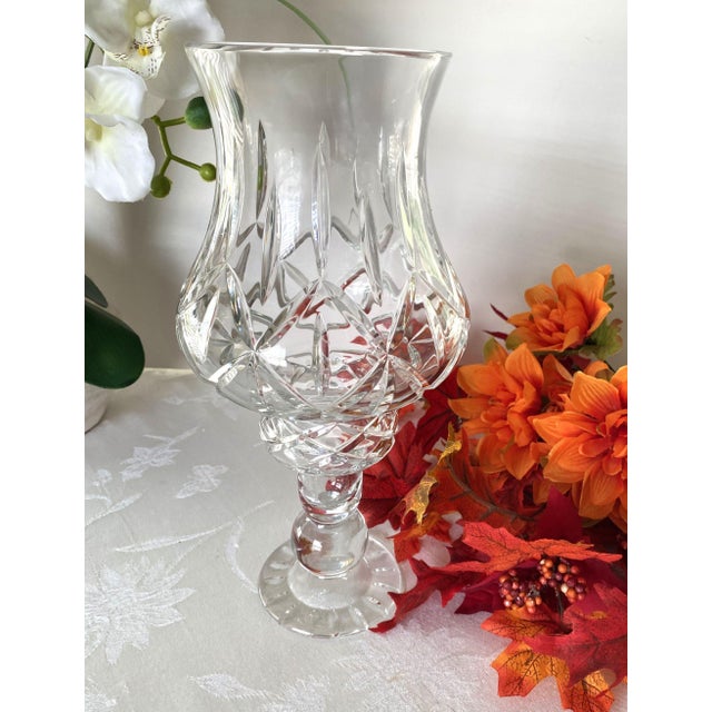 1970's 2 Pc Hurricane Candle Holder & Globe, 24% Lead Crystal by BLOCK Poland Description 1970's 2 Pc Hurricane Candle...