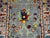 Blue Blue Gray and Red Floral Wool Runner Rug, Persian Style, 2'9" X 9'7" For Sale - Image 8 of 17