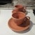 1950s 1950s Fiesta Ware Rose Tea Cup & Saucer Set by Homer Laughlin Pottery- 4 Pieces For Sale - Image 5 of 13