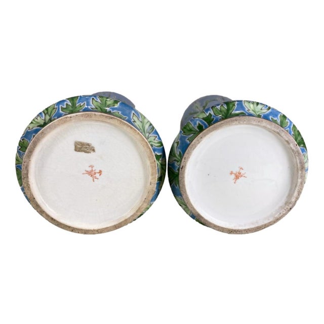 Art Nouveau 1920s Pirken Kammer, Czech Art Nouveau Pair of Vases For Sale - Image 3 of 6