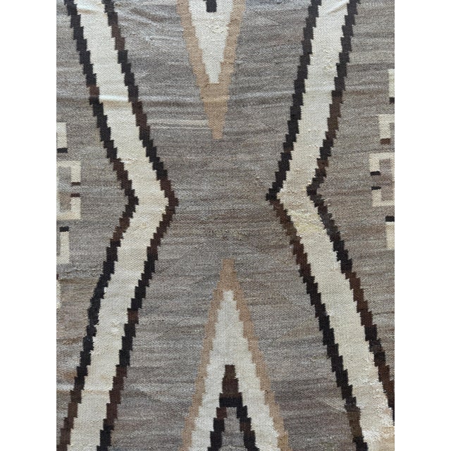 Cream Paths of the Sacred Mountains Late 19th-Century Navajo Transitional Handmade Rug For Sale - Image 8 of 18