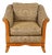 Sherrill Biedermeier Style Upholstered Armchair With Exposed Wood Frame For Sale