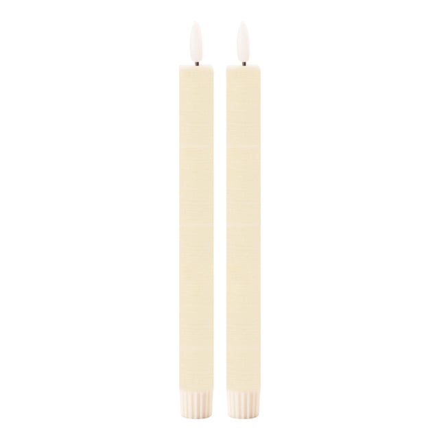 FIA Wick Ivory Taper Candle (Set of 2) For Sale