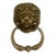 Antique English Brass Lion Door Knocker For Sale